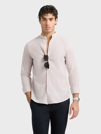 CAMISA LINO MAO BEIGE