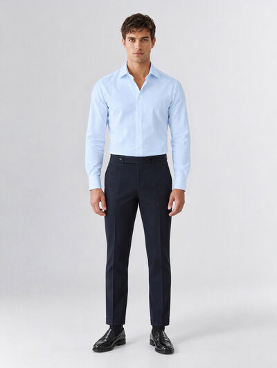 CAMISA MISTER POPELIN EXTRA CELESTE