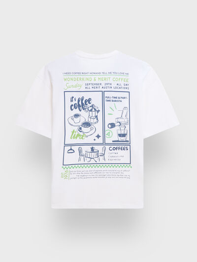 CAMISETA COFFEE BLANCO