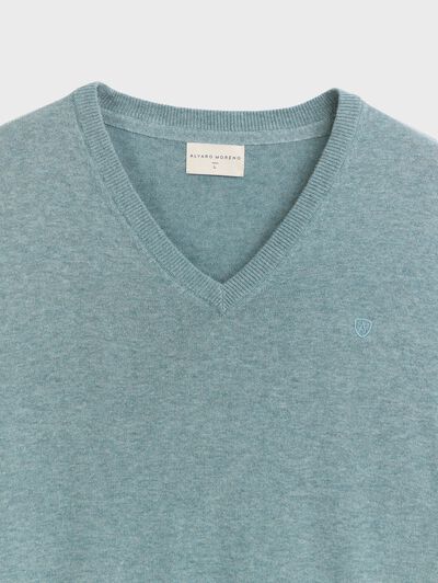 JERSEY V-NECK AZUL