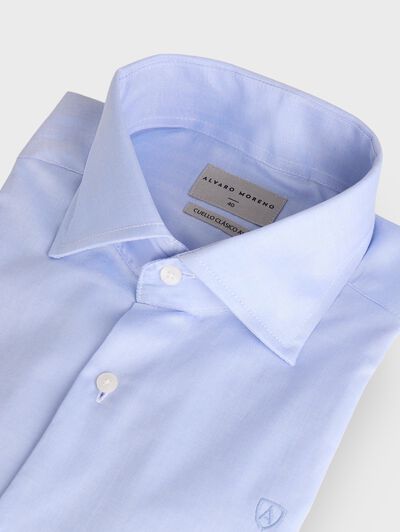 CAMISA ROMA HERRINGBONE AZUL