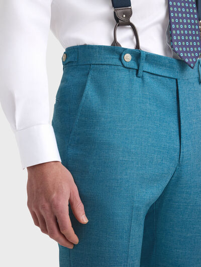 PANTALON CAPO ESTRUCTURA TURQUESA