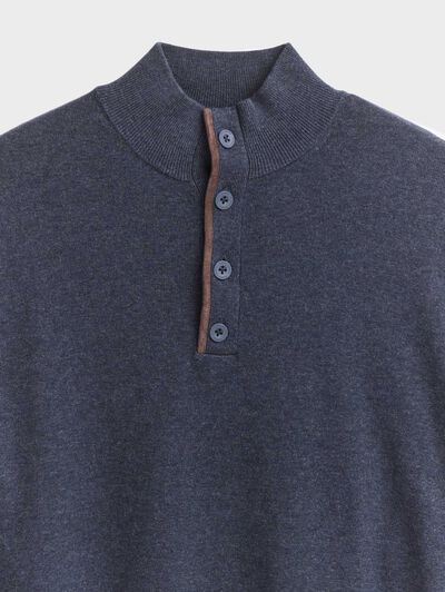 JERSEY BUTTON COLLAR