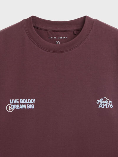 CAMISETA LIVE BURDEOS