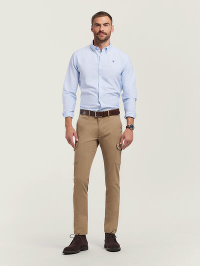 CAMISA OXFORD FANCY STRIPES AZUL
