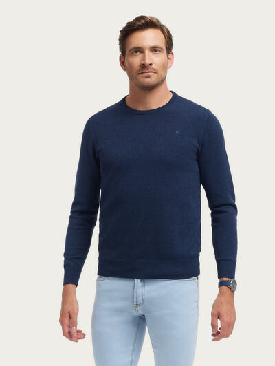 JERSERY ROUND NECK TRENDY AZUL