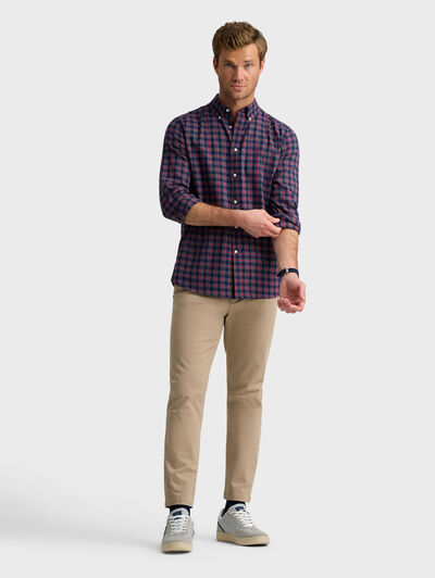 CAMISA TARTAN CHECKS AZUL MARINO