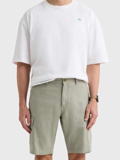 BERMUDA TINTADA CARGO VERDE