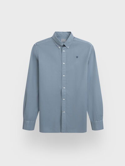 CAMISA POPELIN DYE CELESTE