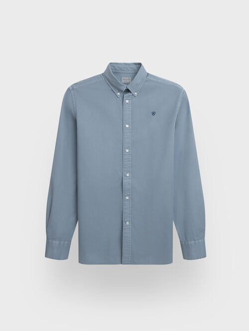 CAMISA POPELIN DYE CELESTE
