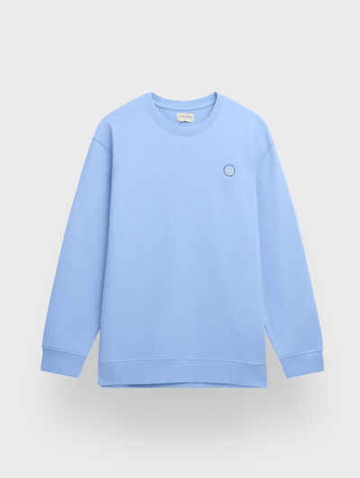 SUDADERA BASIC SPRING CELESTE