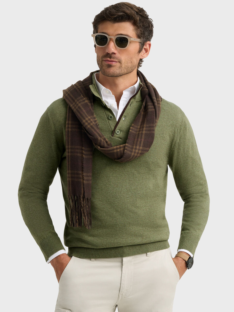 JERSEY BUTTON COLLAR