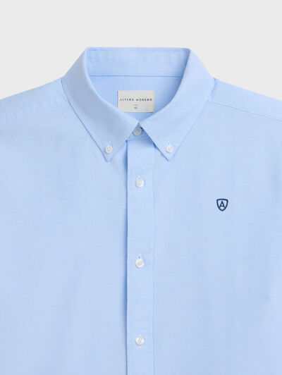 CAMISA OXFORD SOLID CELESTE