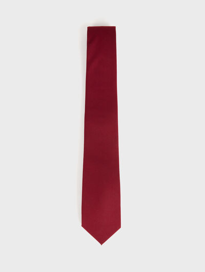 CORBATA LISA MATE ROJO