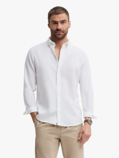 CAMISA LINO C.BOTON BLANCO