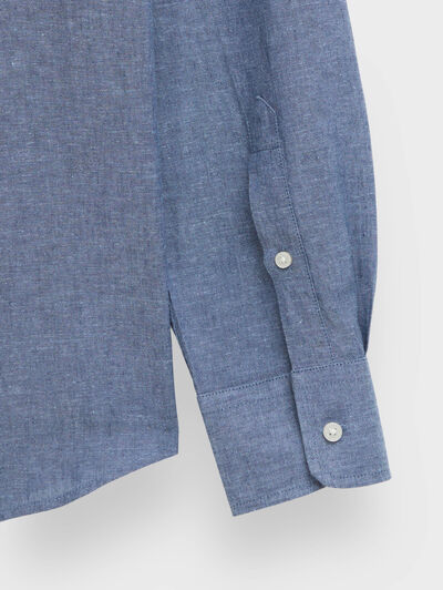 CAMISA LINO MAO AZUL