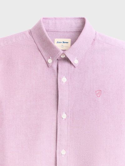 CAMISA OXFORD SOLID KIDS BURDEOS