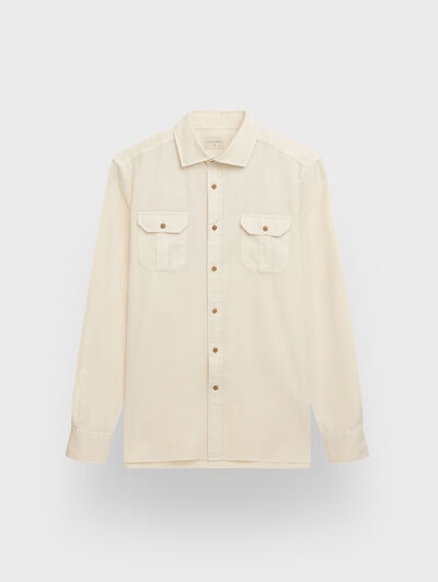 CAMISA PANAMA BOLSILLOS CRUDO