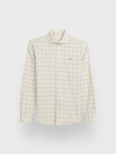 CAMISA HUNTER CHECKS CAMEL