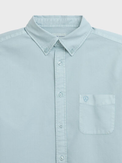 CAMISA OXFORD POCKET DYE AZUL