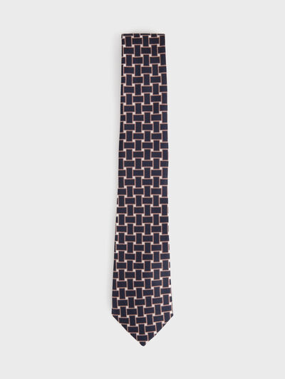 CORBATA PRINTED AZUL MARINO