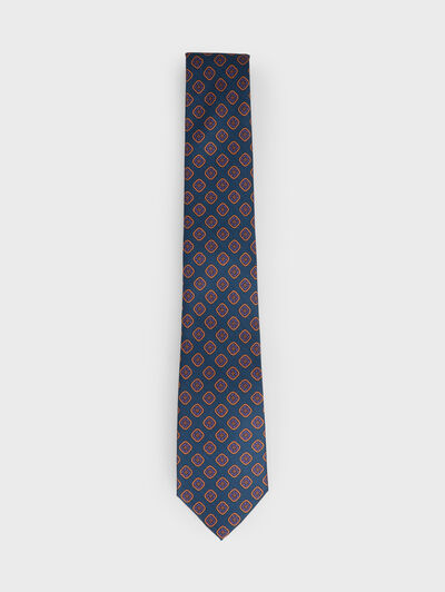 CORBATA PRINTED AZUL MARINO