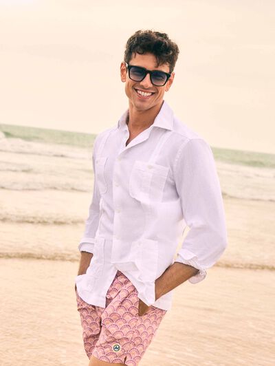 CUBANA LINO CHAMBRAY BLANCO