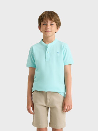 POLO MAO KIDS VERDE AGUA