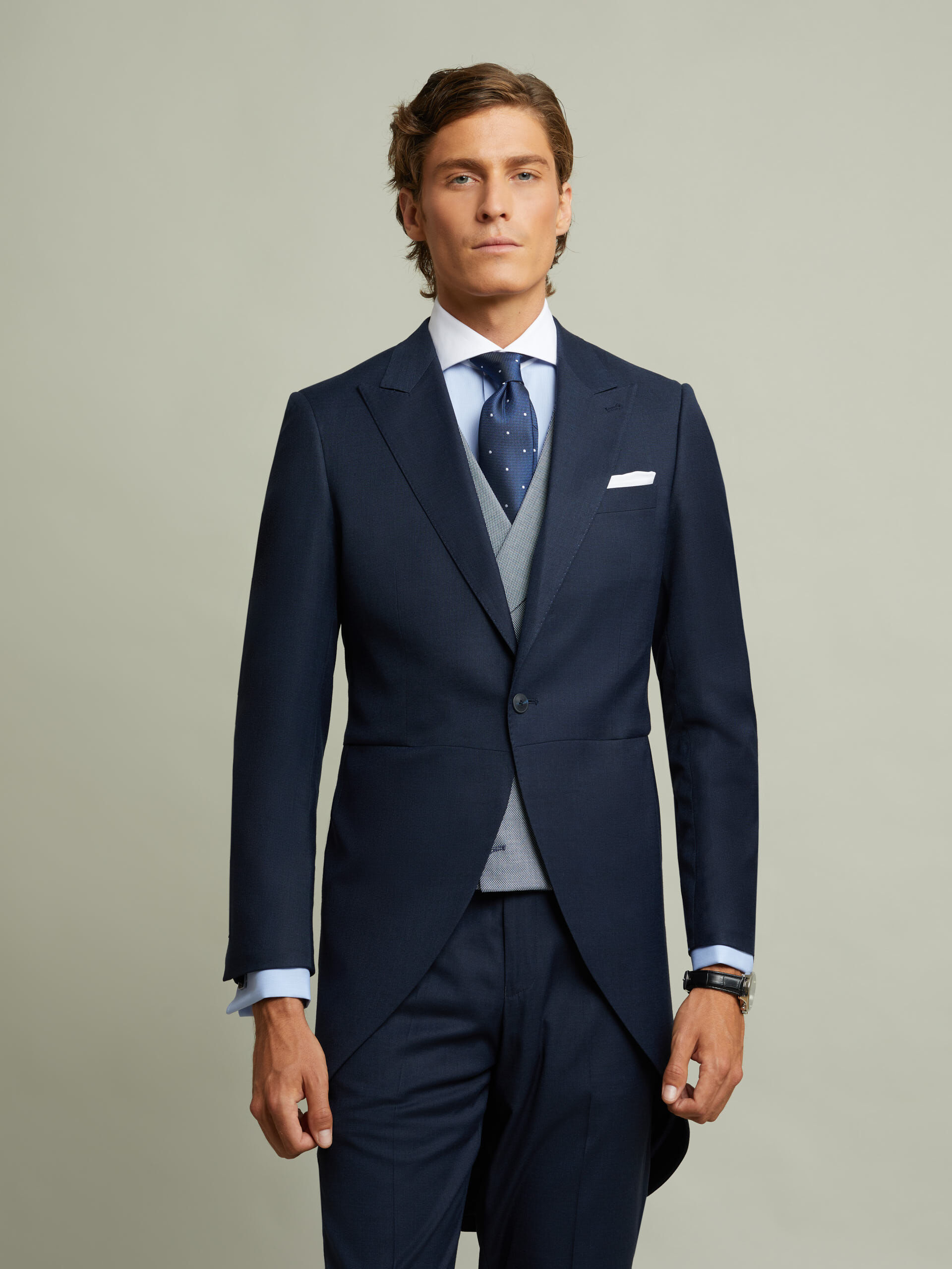 Chaqué azul clearance