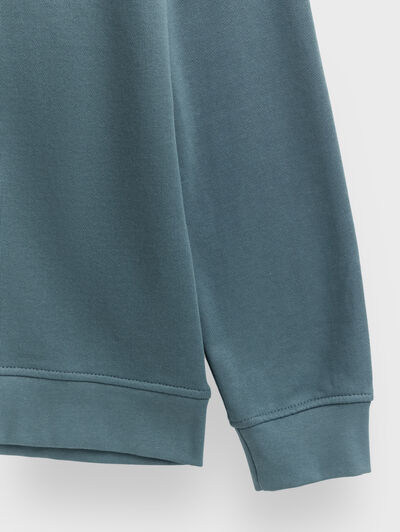 SUDADERA PATCH TURQUESA