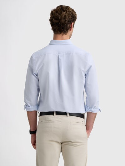 CAMISA OXFORD STRIPES CELESTE