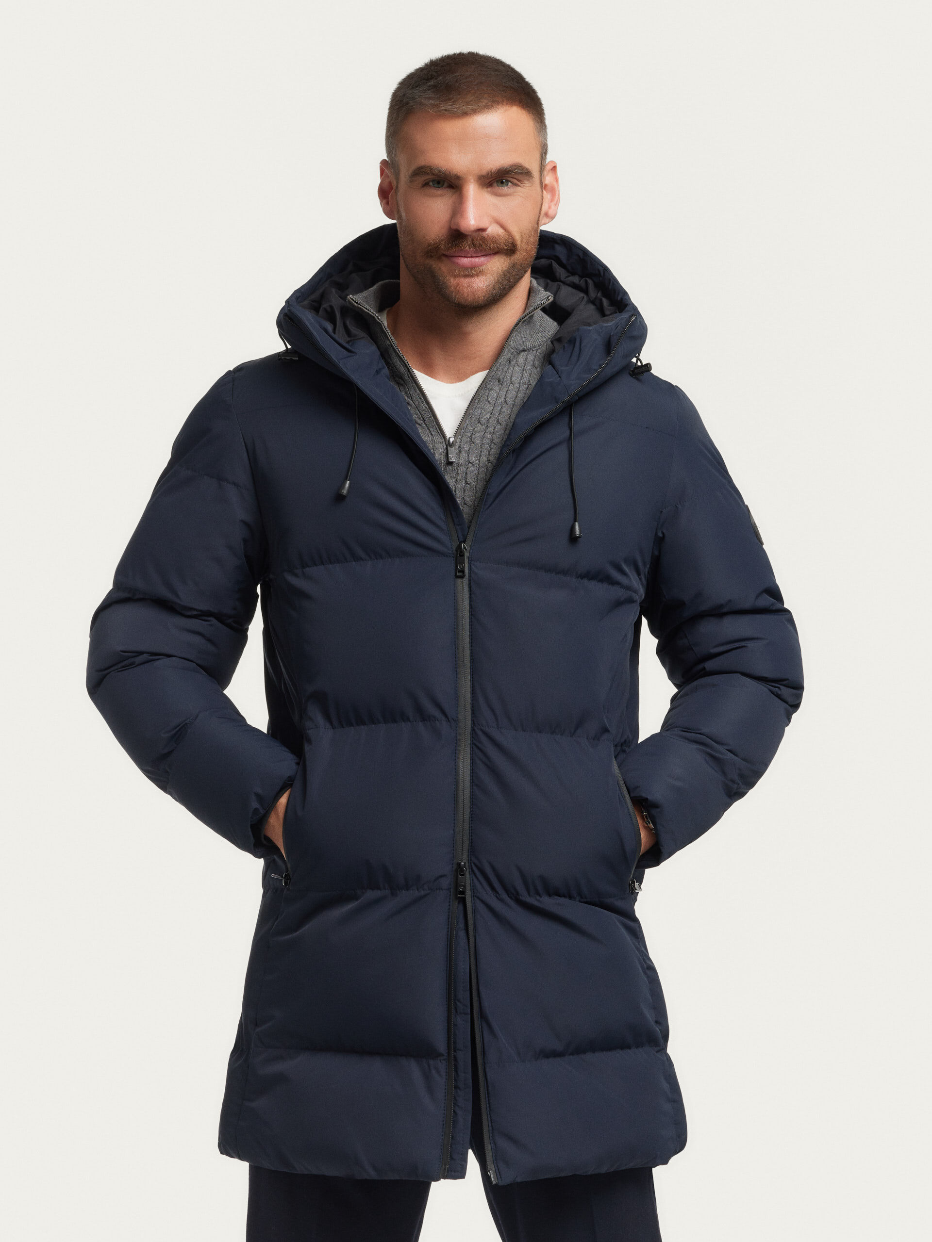 Parka azul marino hombre outlet