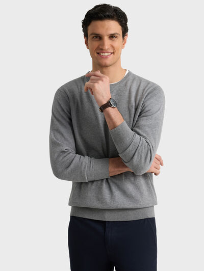 JERSEY ROUND NECK GRIS