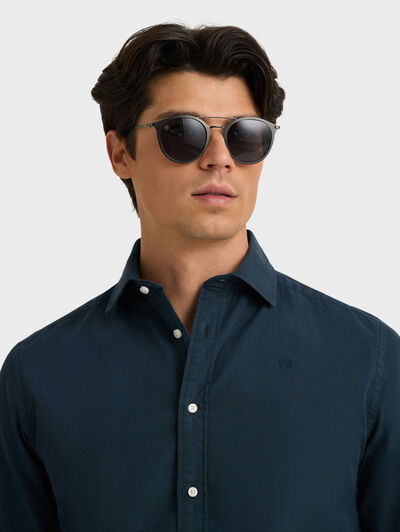 CAMISA POPELIN AZUL MARINO