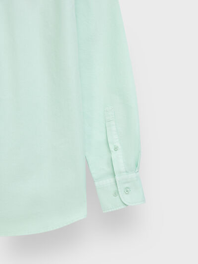 CAMISA OXFORD DYE TIE COLLAR VERDE AGUA