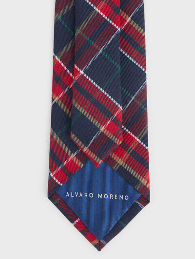 CORBATA TARTAN ROJO