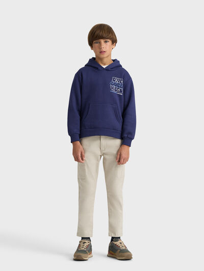 SUDADERA SKIES KIDS AZUL MARINO