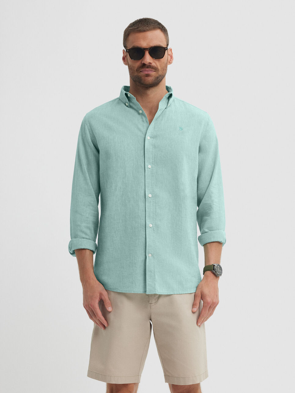 CAMISA LINO C. BOTON