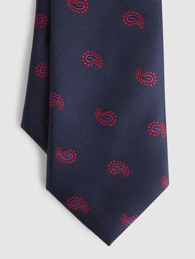 CORBATA JACQUARD MF AZUL MARINO