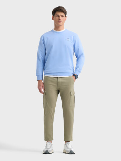 SUDADERA BASIC SPRING CELESTE