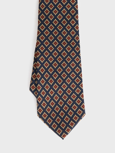 CORBATA PRINTED AZUL MARINO