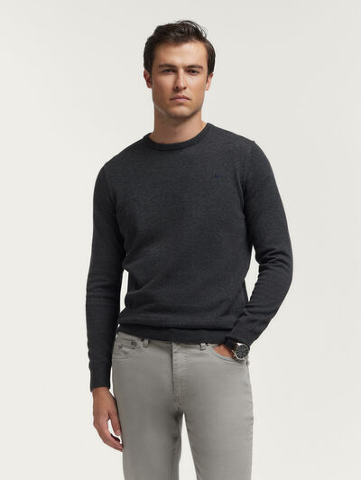 JERSEY ROUND NECK BASIC GRIS