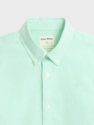 CAMISA OXFORD SOLID KIDS VERDE