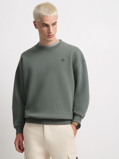 SUDADERA BASICA OVERSIZE VERDE