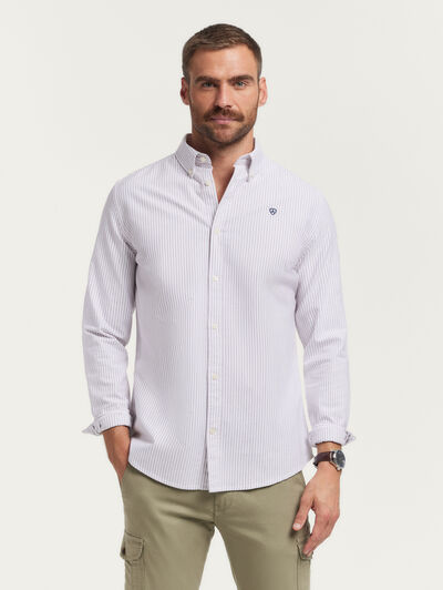 CAMISA OXFORD ASTON BURDEOS