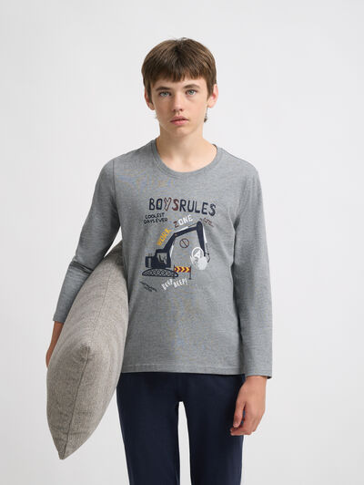 PIJAMA ZONE KIDS GRIS