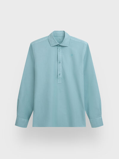 POLERA OXFORD DYE AZUL
