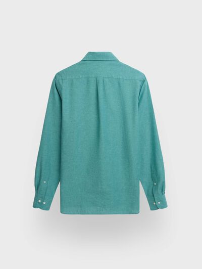 CAMISA LINO CHAMBRAY AZUL
