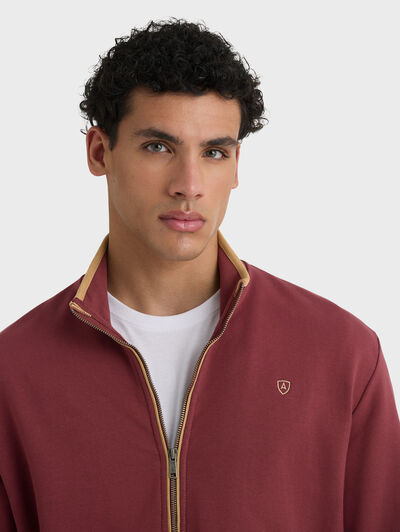 SUDADERA CONTRAST BURDEOS