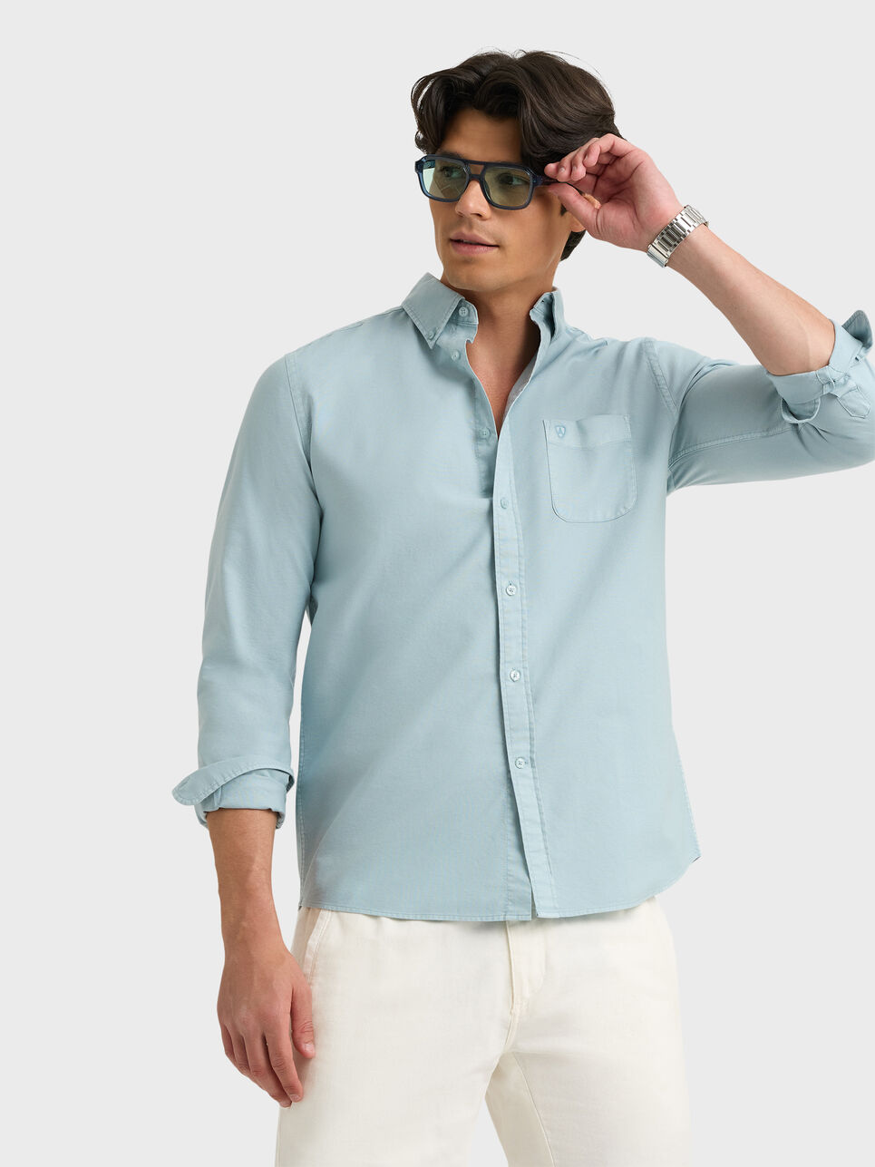 CAMISA OXFORD POCKET DYE